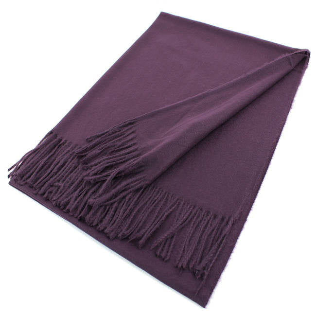 Grand châle style cachemire – couleurs unies