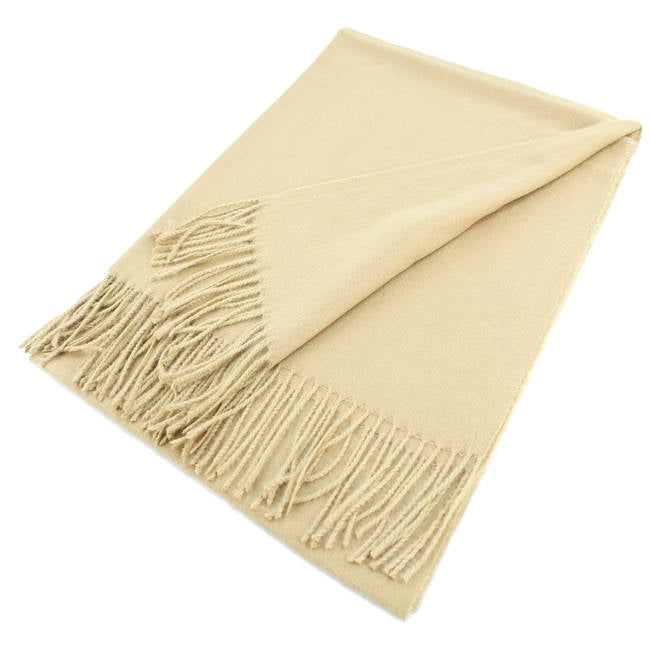 Grand châle style cachemire – couleurs unies