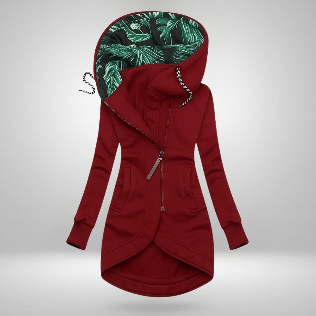 Manteau d'hiver long matelassé à capuchon pour femme