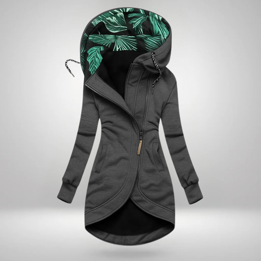Manteau d'hiver long matelassé à capuchon pour femme