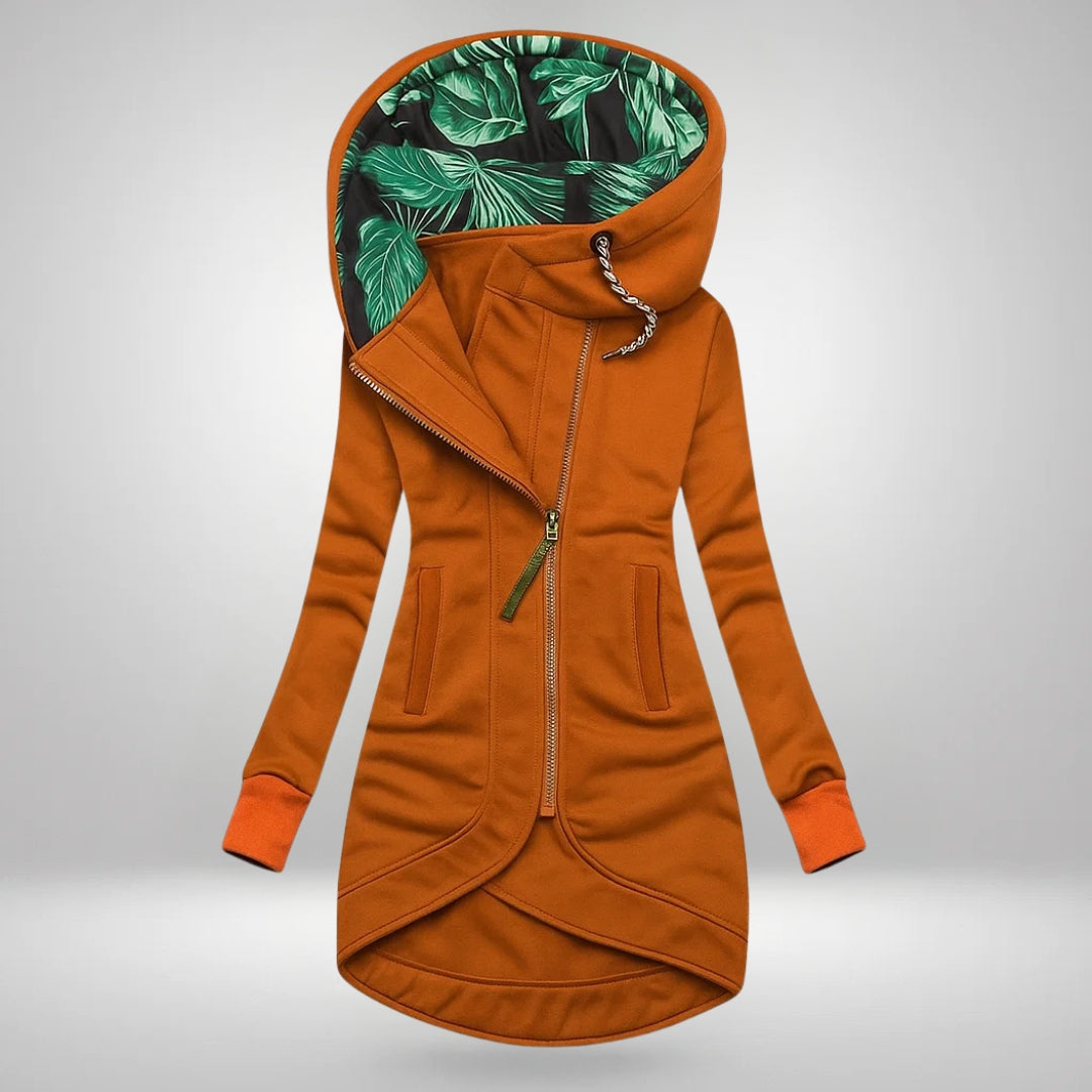 Manteau d'hiver long matelassé à capuchon pour femme
