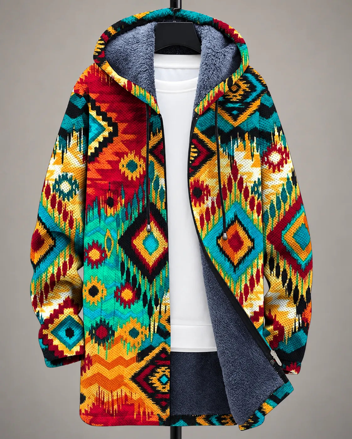 Amara | Veste à capuchon imprimé Patrimoine