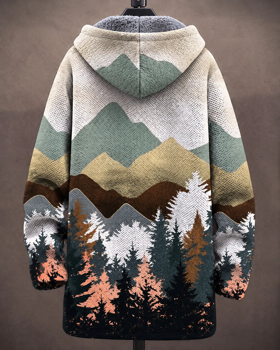 Elara | Veste à capuchon Vue des montagnes
