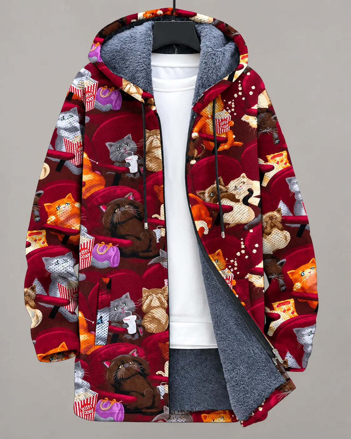 Elara | Veste à capuchon imprimé Yeux artistiques