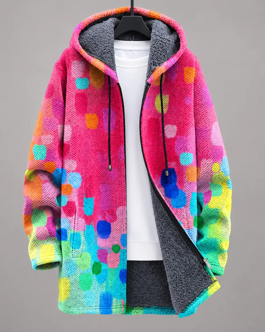 Rosalie | Veste à capuchon Confettis fleuris