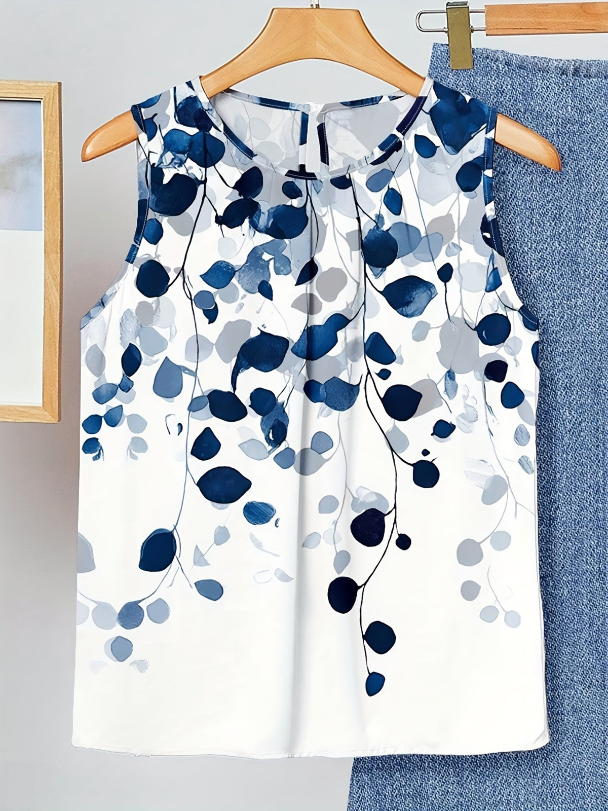 Gabriella | Ensemble plissé à motifs de feuilles
