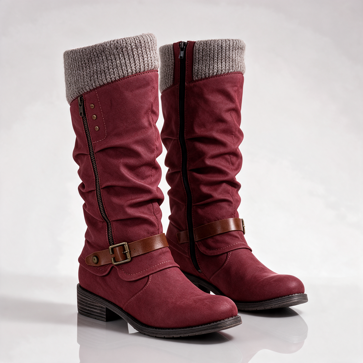 Bottes mi-mollet confortables pour femme