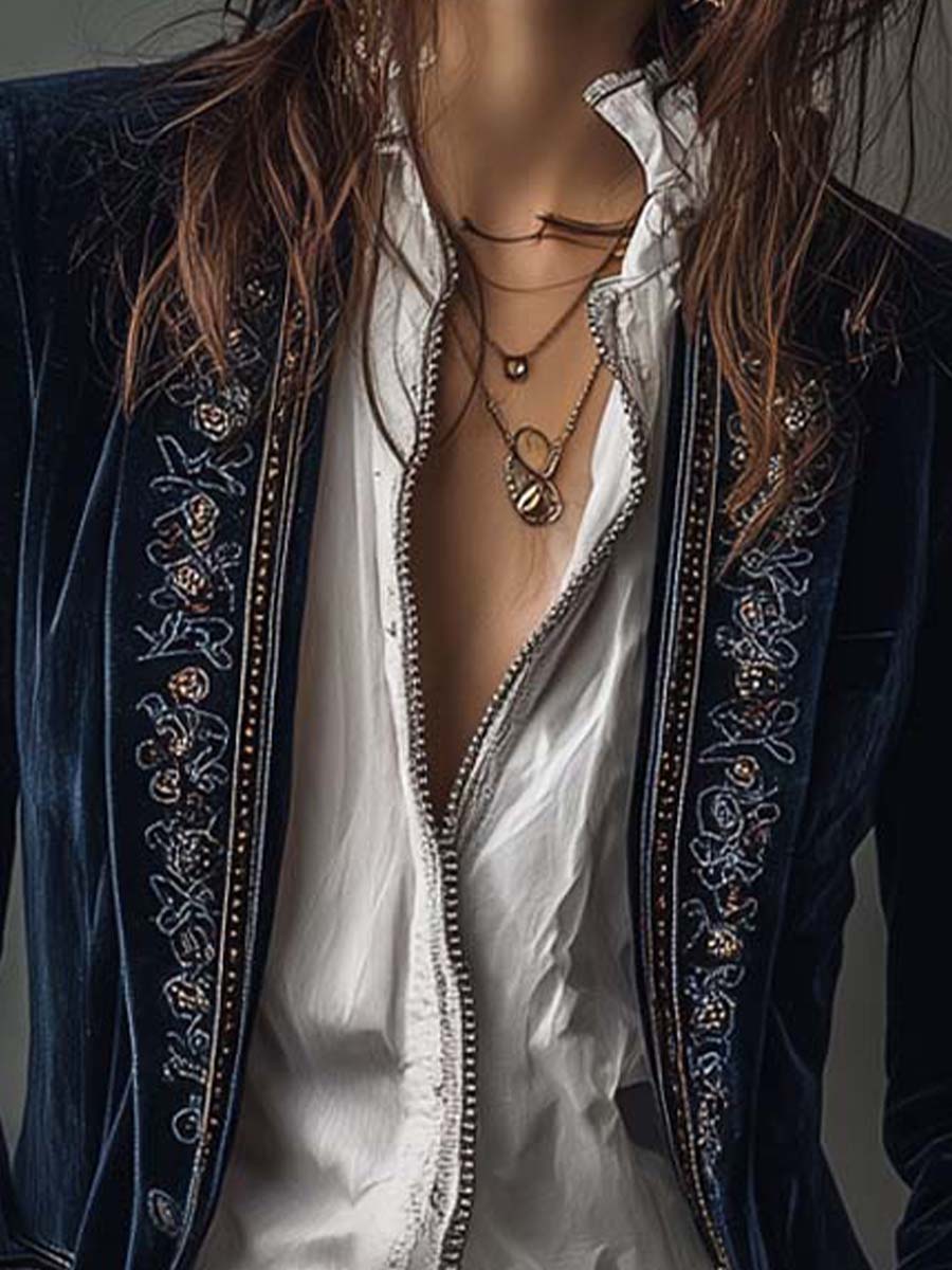 Veste longue vintage pour femme