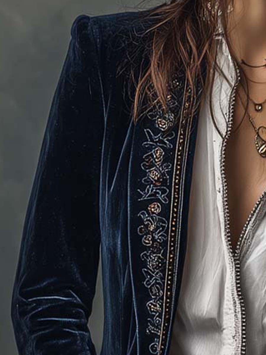 Veste longue vintage pour femme