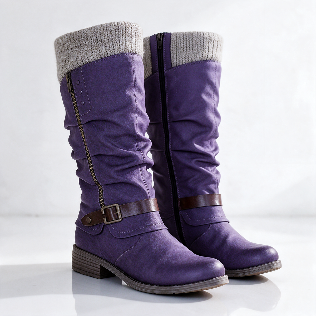 Bottes mi-mollet confortables pour femme