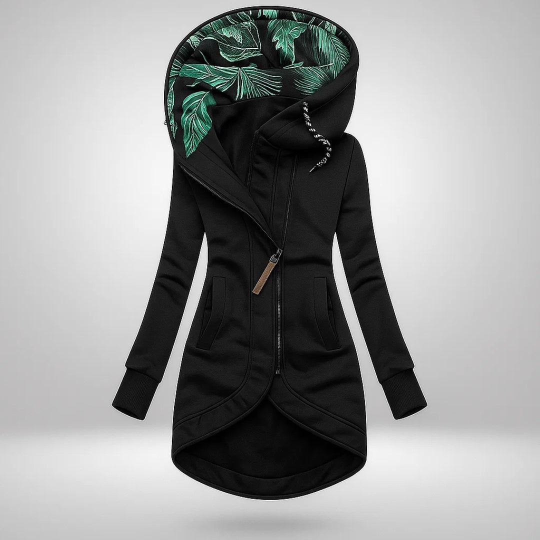 Manteau d'hiver long matelassé à capuchon pour femme