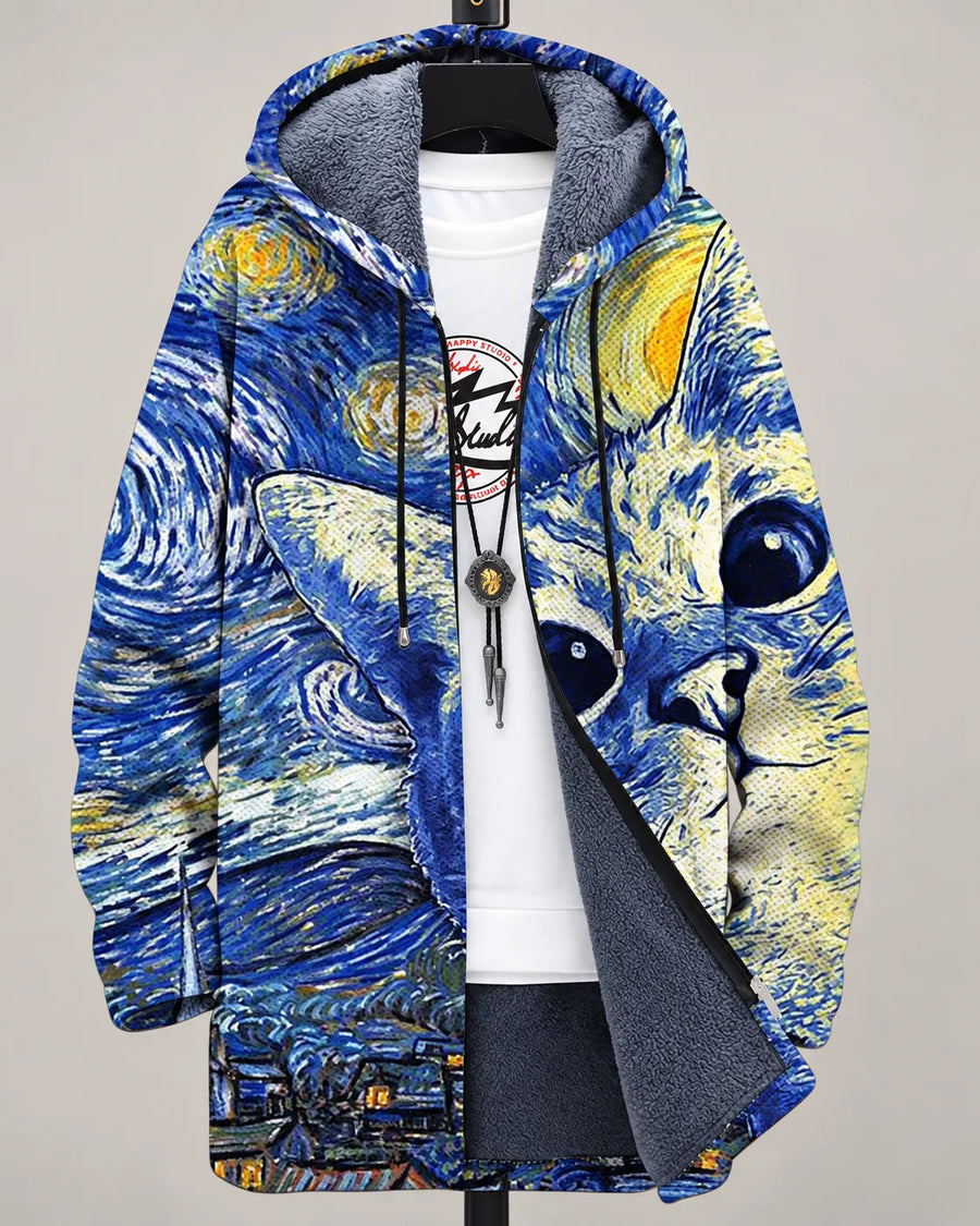 Eliana | Veste à capuchon Chats étoilés