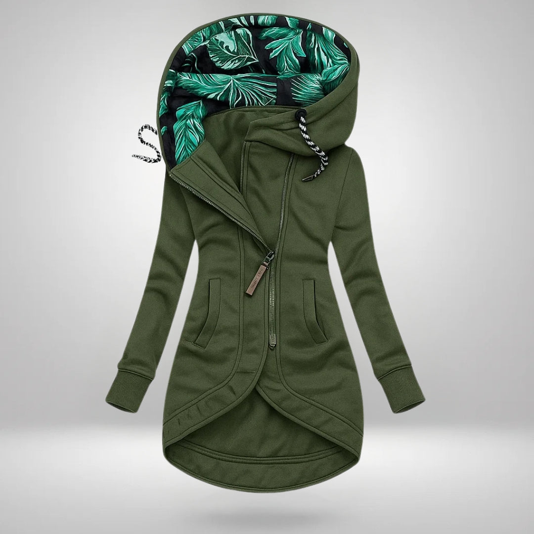 Manteau d'hiver long matelassé à capuchon pour femme