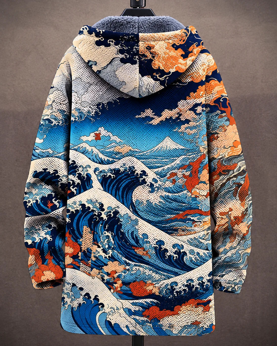 Céleste | Veste à capuchon Art océan