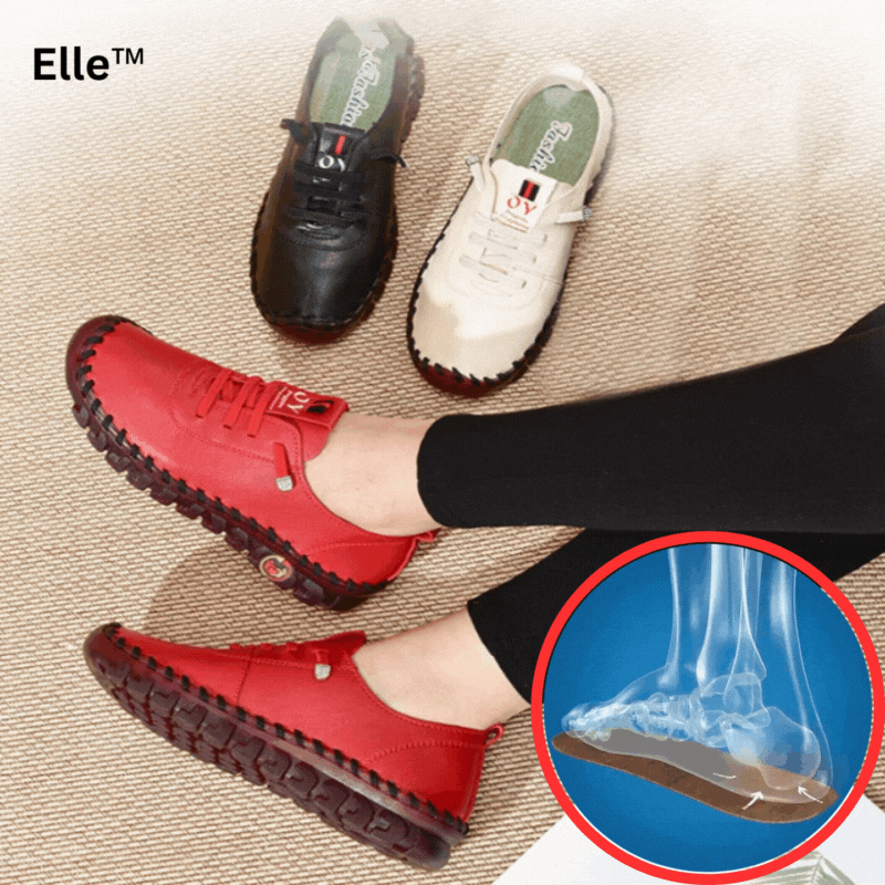 Damen Komfort-Sneaker | Dämpfende Schnürschuhe mit verstellbarer Fußstütze für Alltag, Spaziergänge und leichte Aktivitäten
