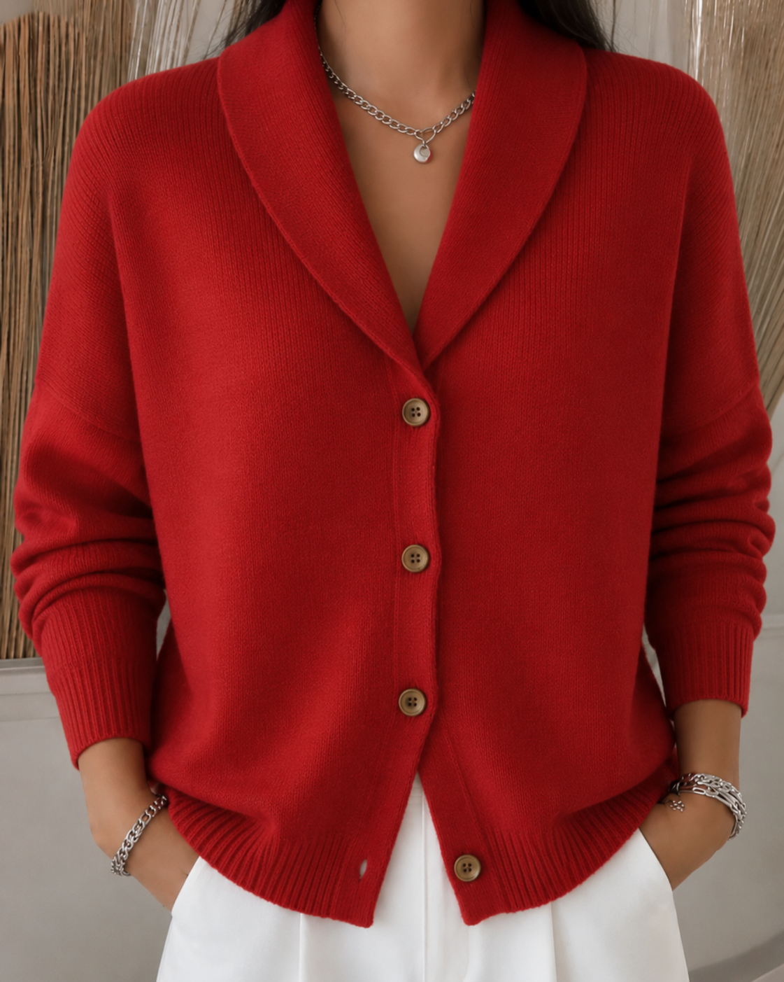 Sienna | Cardigan élégant à col boutonné