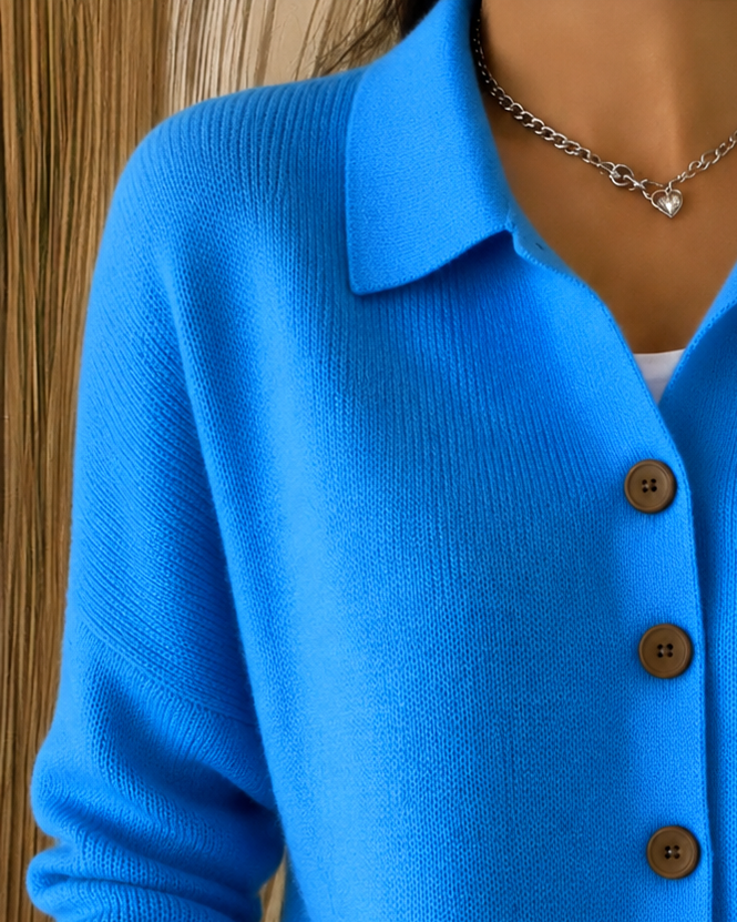 Sienna | Cardigan élégant à col boutonné