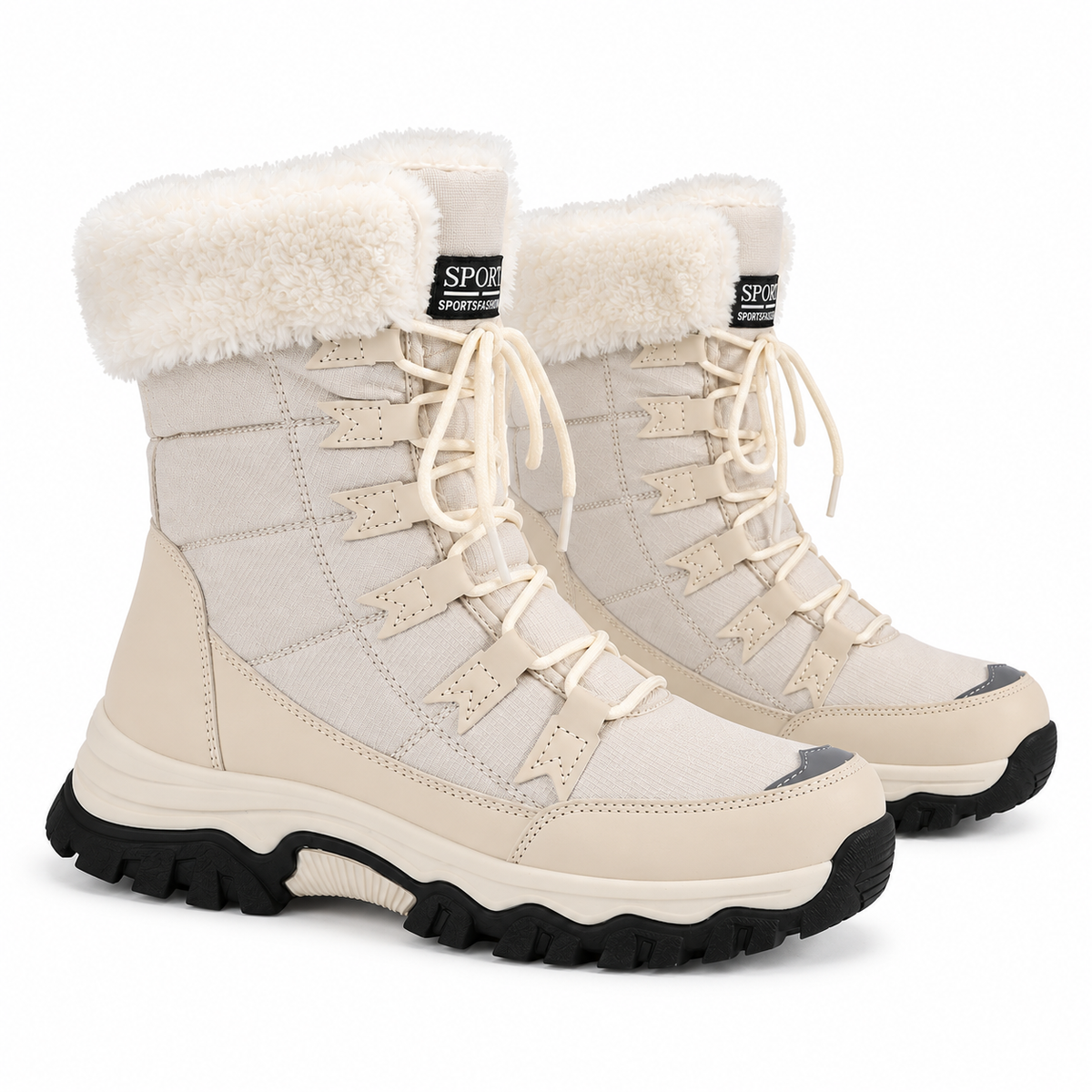 Bottes d’hiver isolées pour femme | Doublure chaude et semelle adhérente