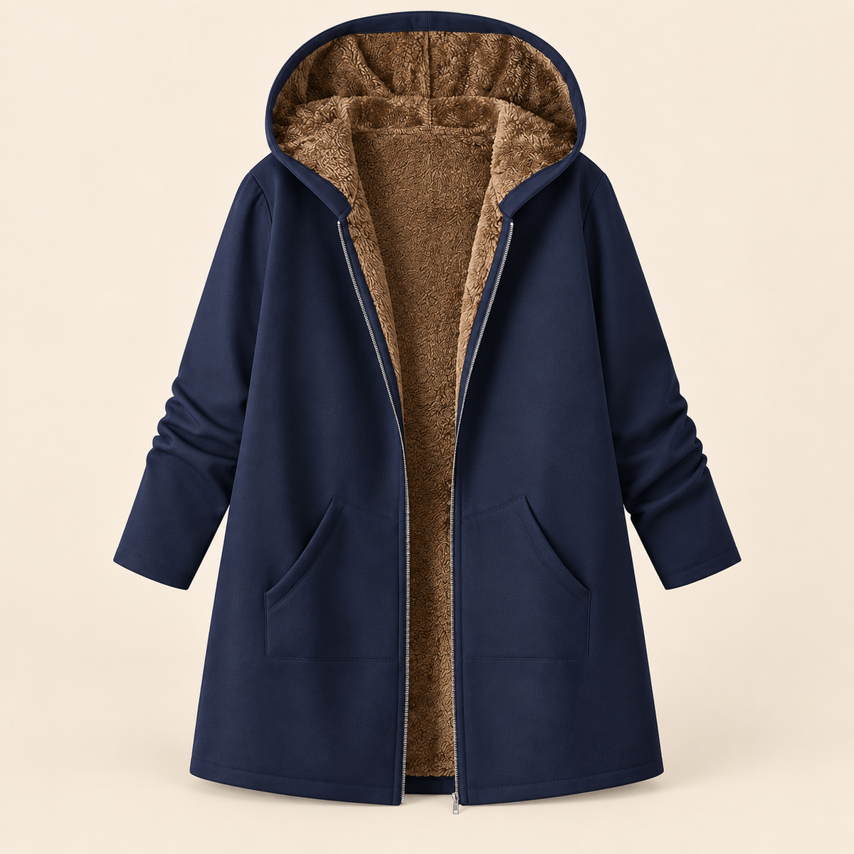 Evelyn | Manteau à capuchon doublé sherpa