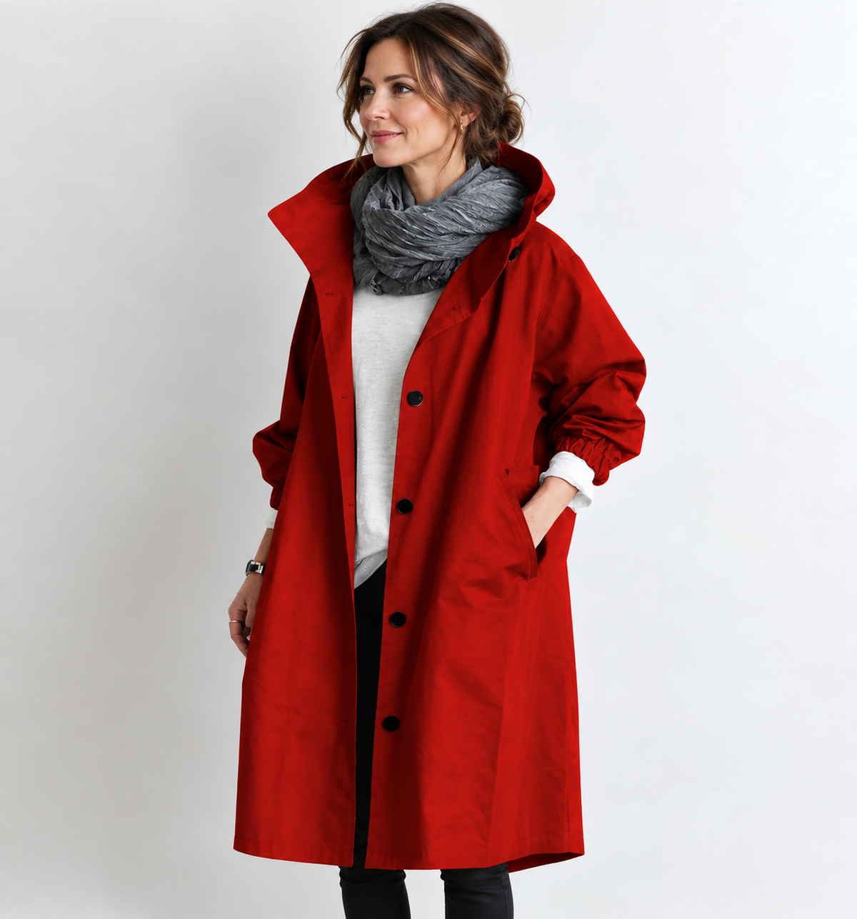 Marina | Long manteau à capuchon