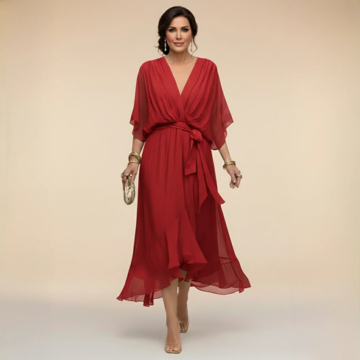 Danielle | Robe fluide à col en V