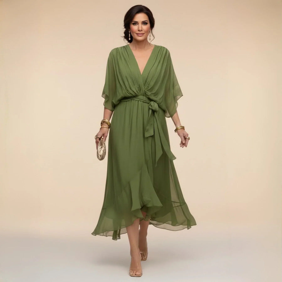 Danielle | Robe fluide à col en V