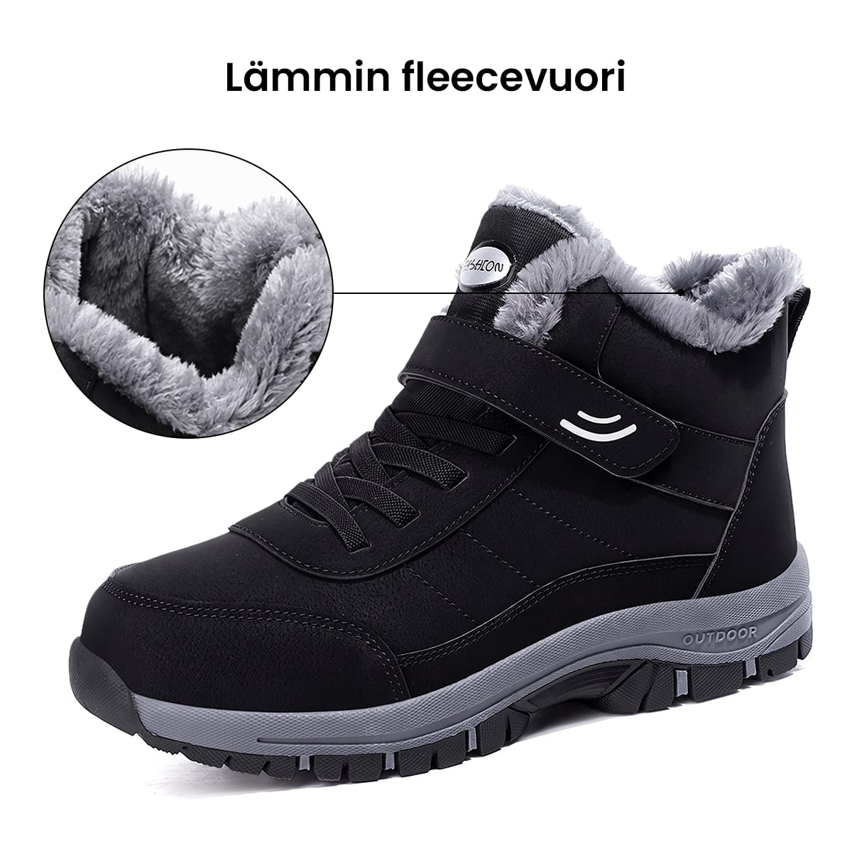 Bottines d’hiver doublées | Fermeture autoagrippante