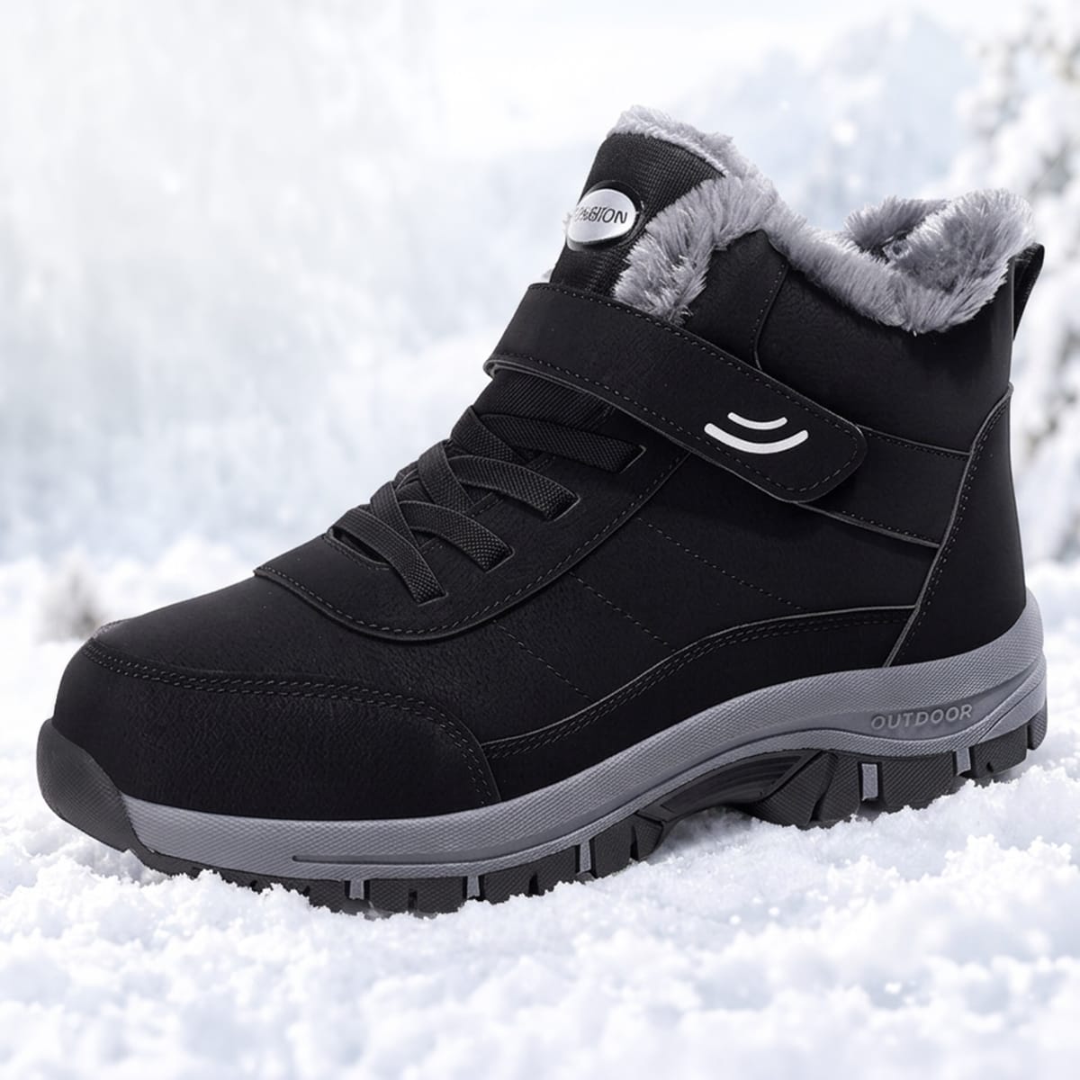 Bottines d’hiver doublées | Fermeture autoagrippante