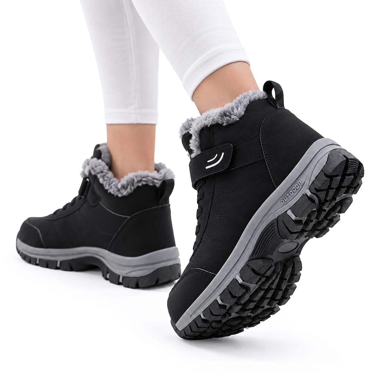 Bottines d’hiver doublées | Fermeture autoagrippante