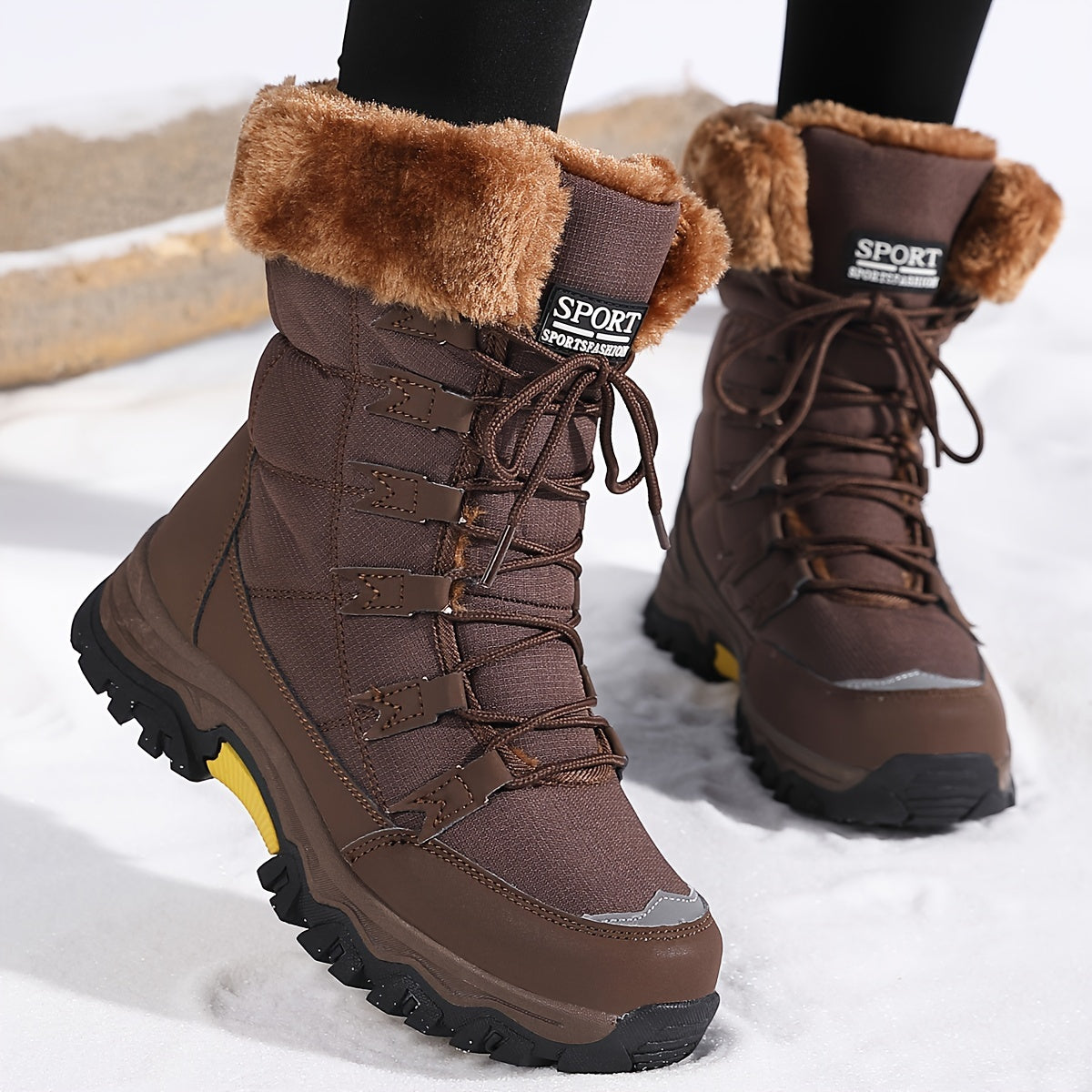 Bottes d’hiver isolées pour femme | Doublure chaude et semelle adhérente