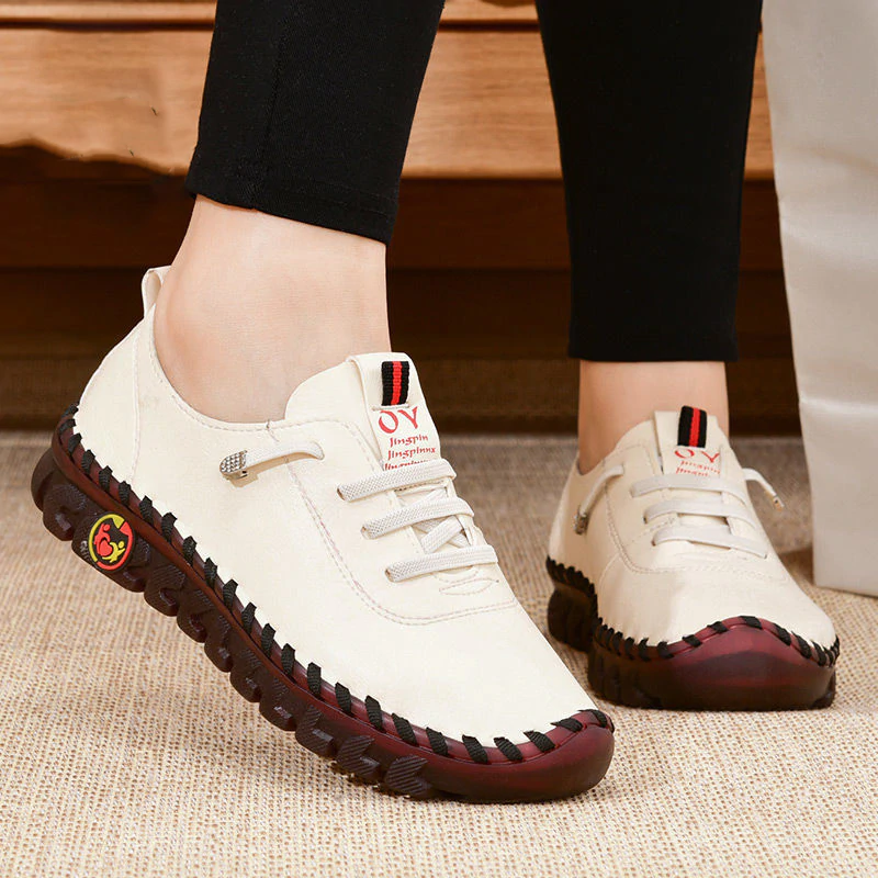 Damen Komfort-Sneaker | Dämpfende Schnürschuhe mit verstellbarer Fußstütze für Alltag, Spaziergänge und leichte Aktivitäten