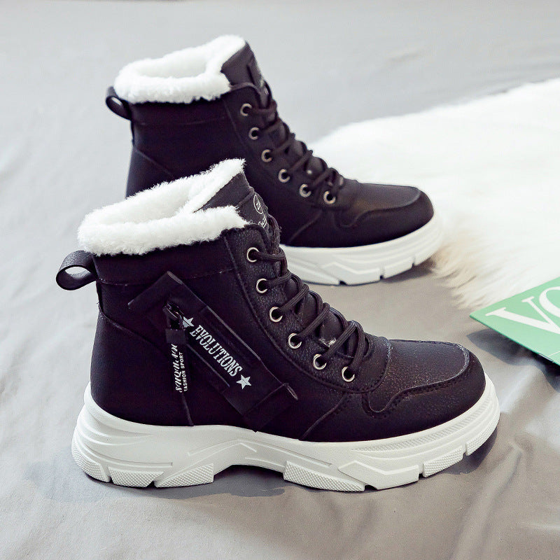 Sophie | Bottines d’hiver isolées à lacets et semelle épaisse