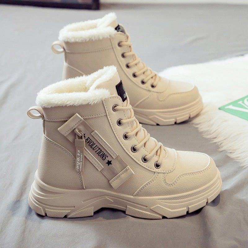 Sophie | Bottines d’hiver isolées à lacets et semelle épaisse