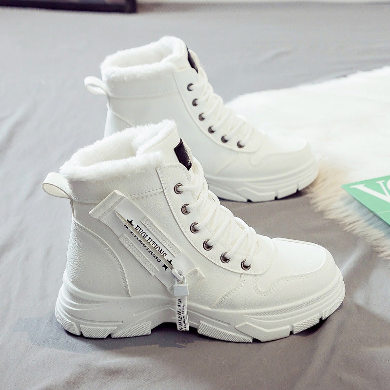 Sophie | Bottines d’hiver isolées à lacets et semelle épaisse
