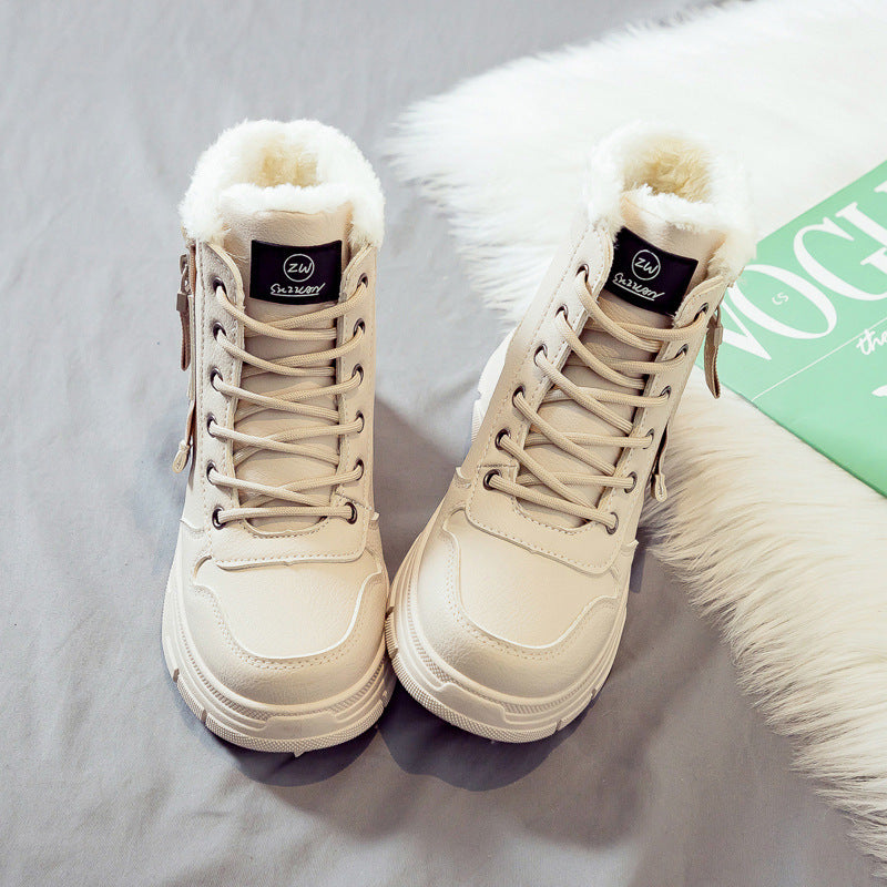 Sophie | Bottines d’hiver isolées à lacets et semelle épaisse