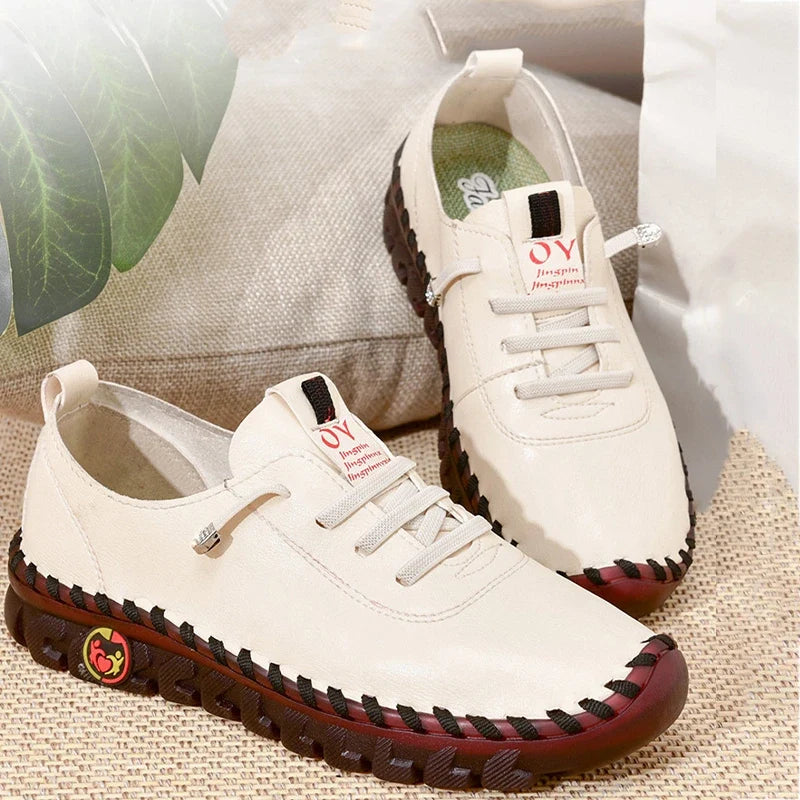 Damen Komfort-Sneaker | Dämpfende Schnürschuhe mit verstellbarer Fußstütze für Alltag, Spaziergänge und leichte Aktivitäten