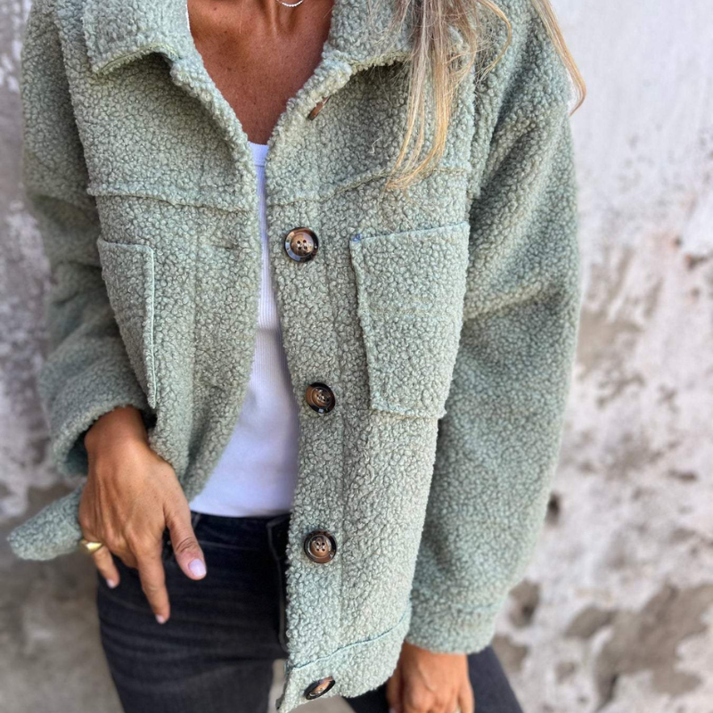 Harriet™ | Veste boutonnée en teddy tout doux