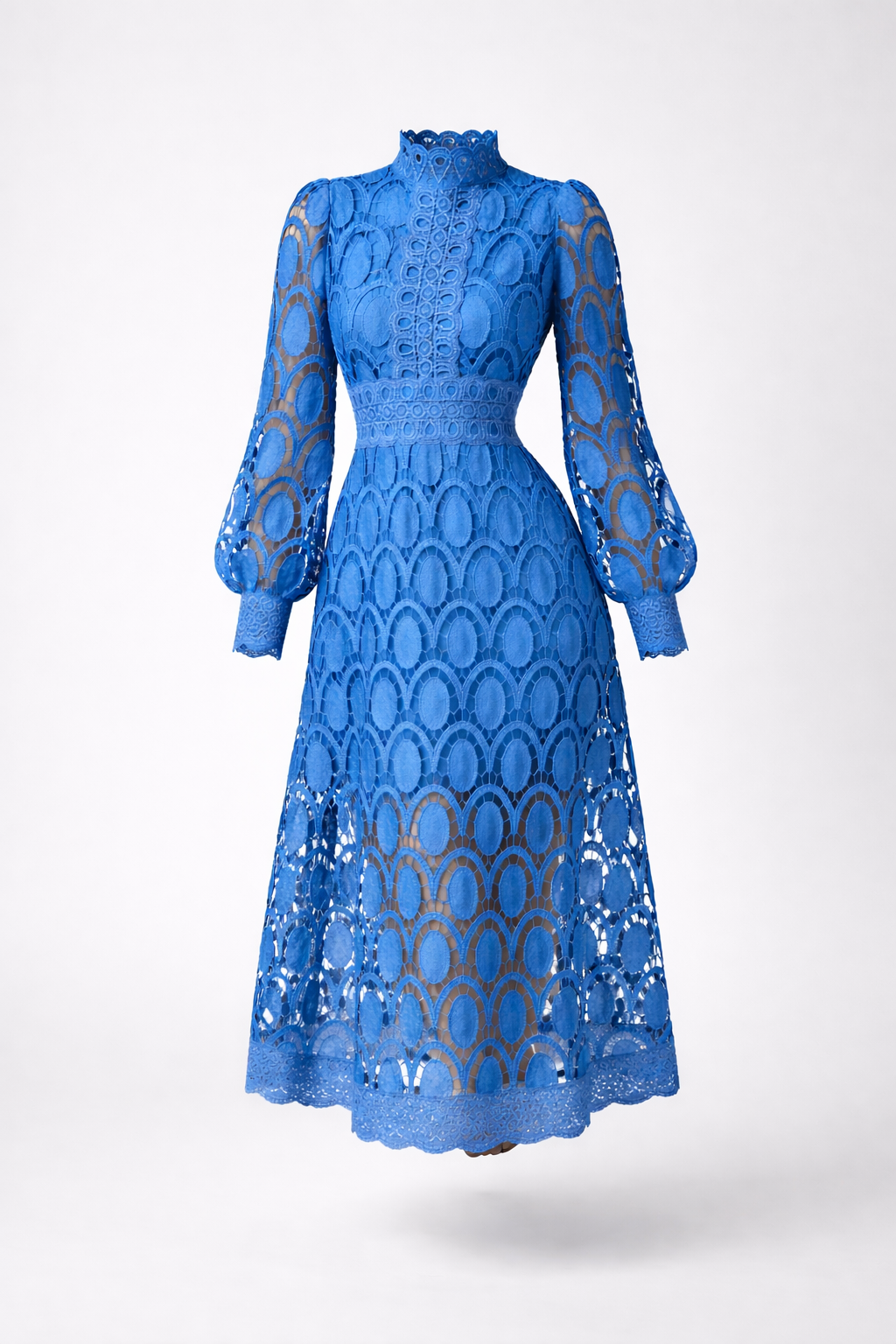 Valerie | Robe mi-longue élégante en dentelle