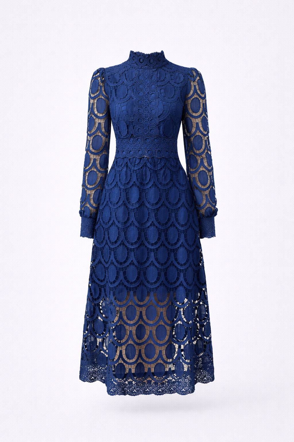 Valerie | Robe mi-longue élégante en dentelle