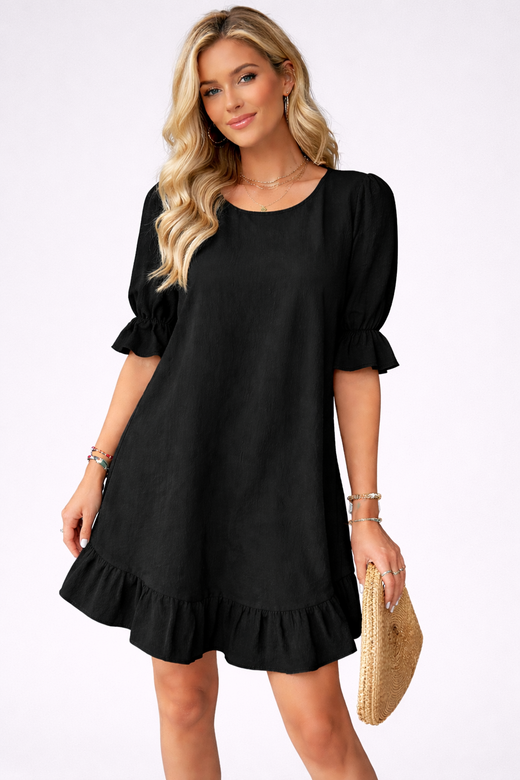Suzanne | Robe courte à volant