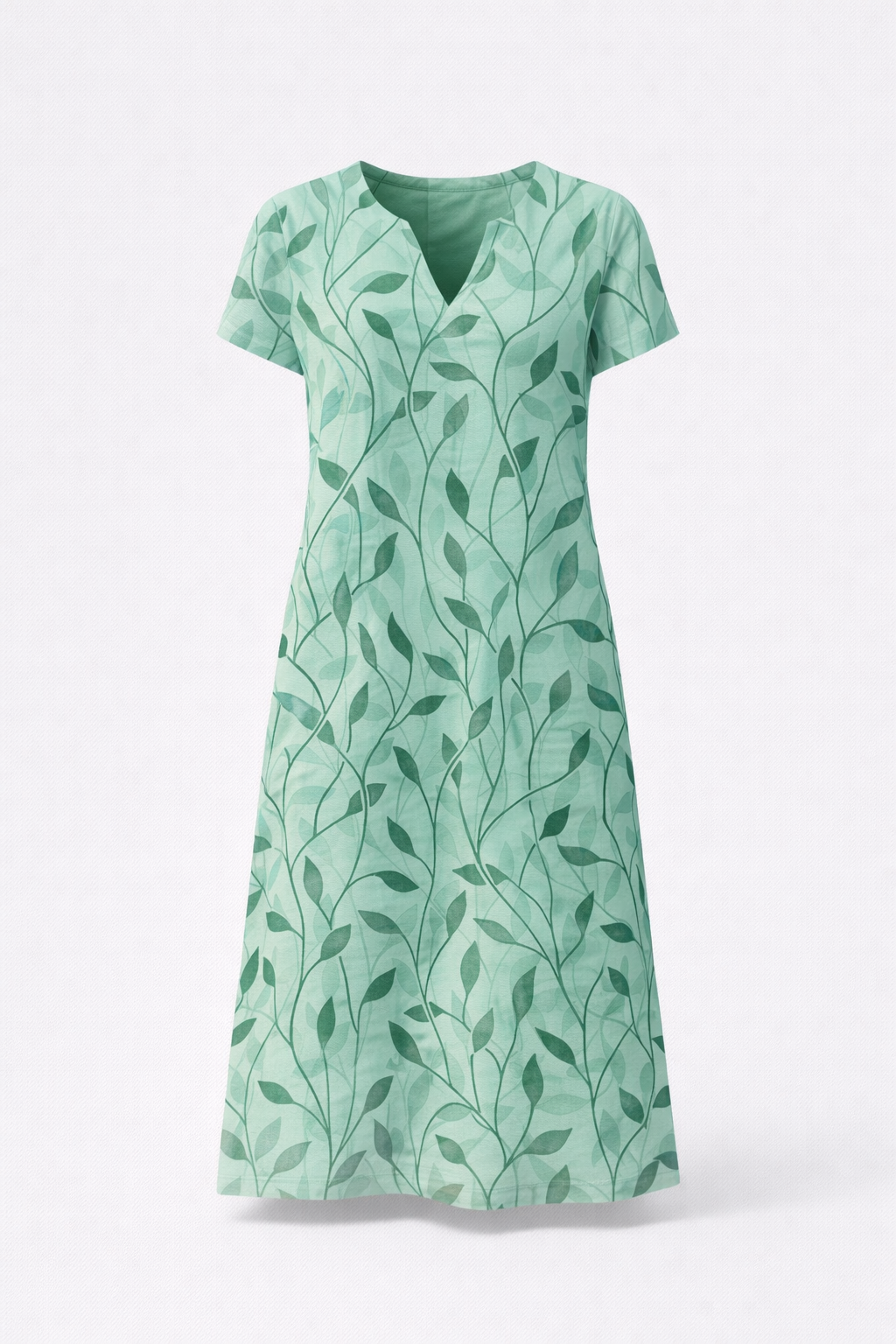 Hélène | Robe mi-longue à imprimé botanique