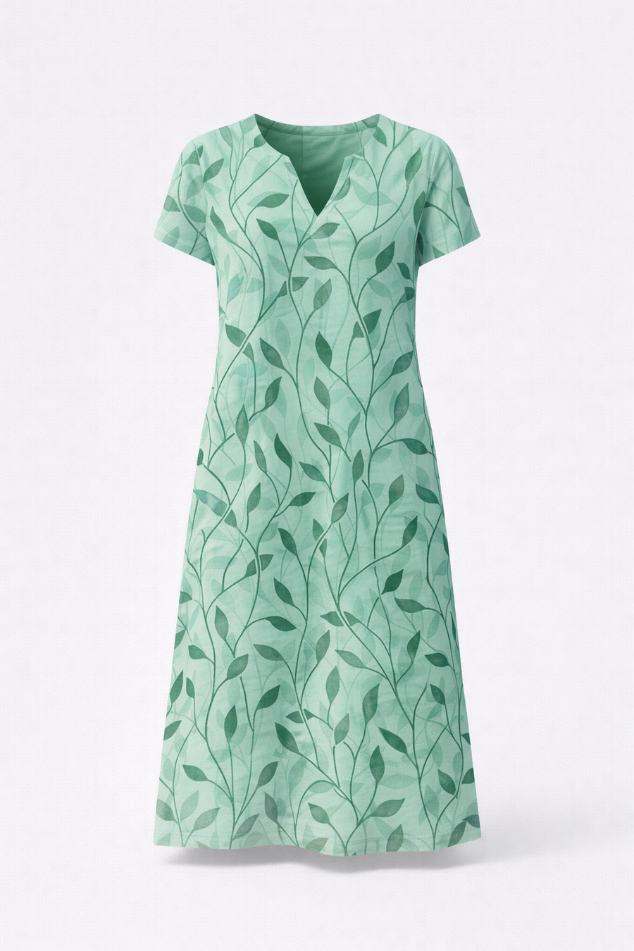 Hélène | Robe mi-longue à imprimé botanique