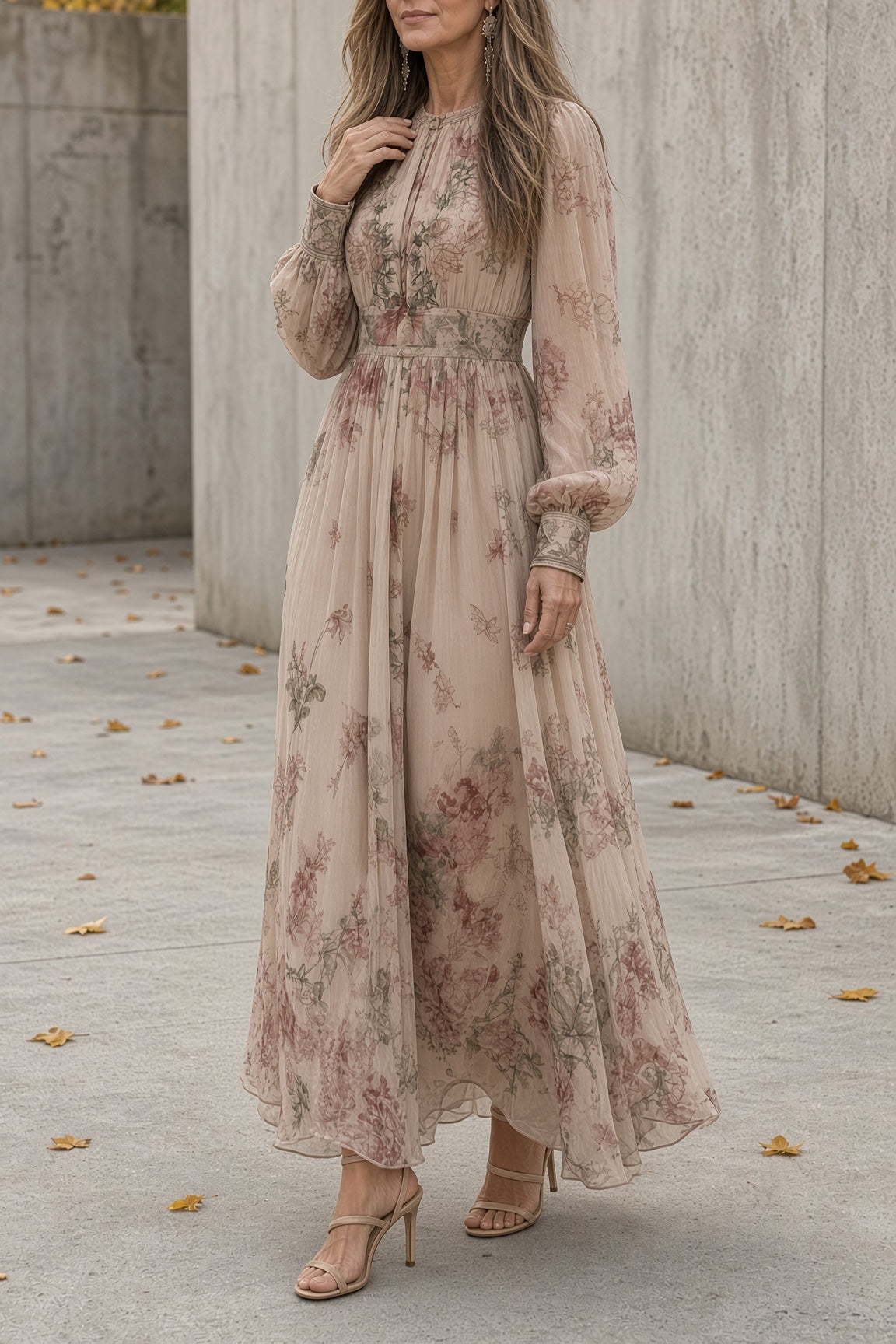 Luna | Robe longue fleurie