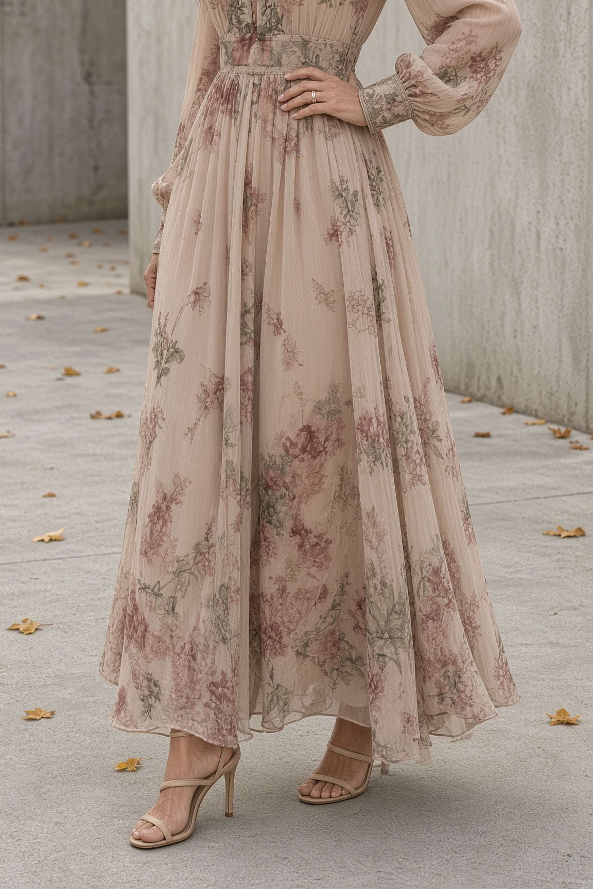 Luna | Robe longue fleurie