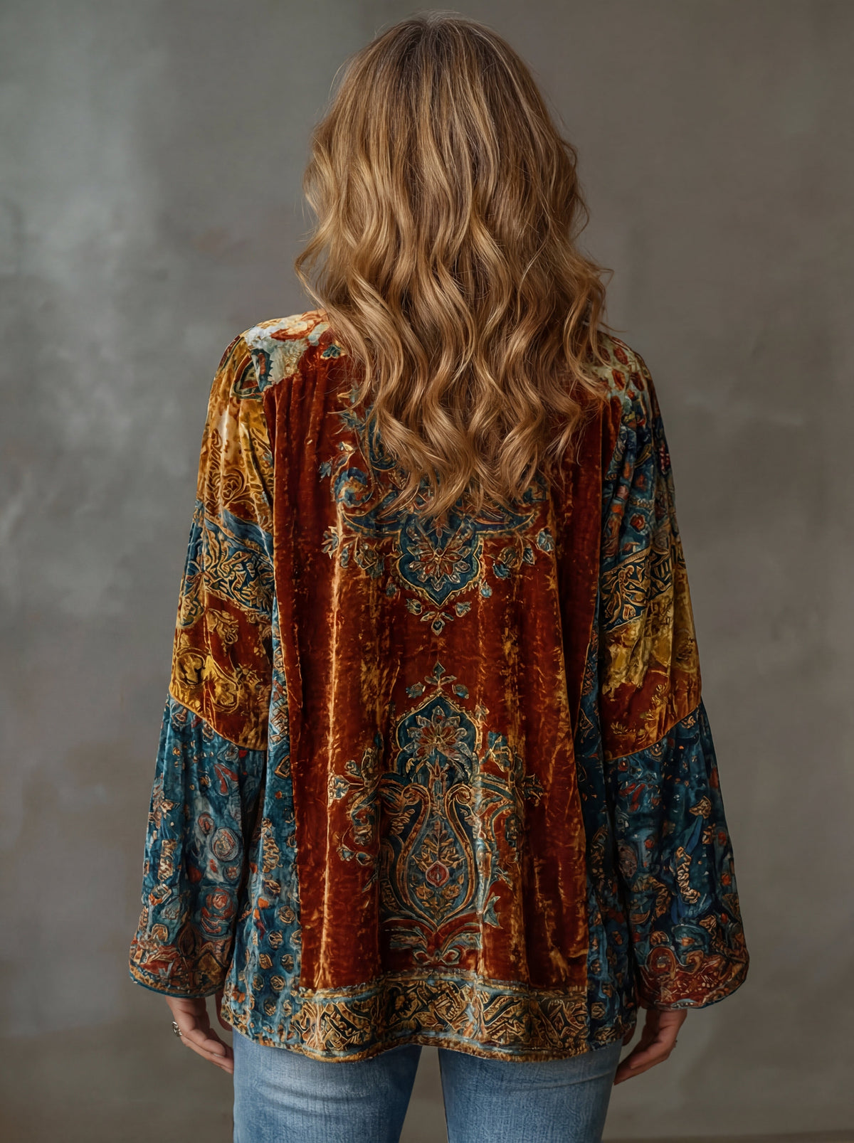 Amara | Veste kimono bohème brodée