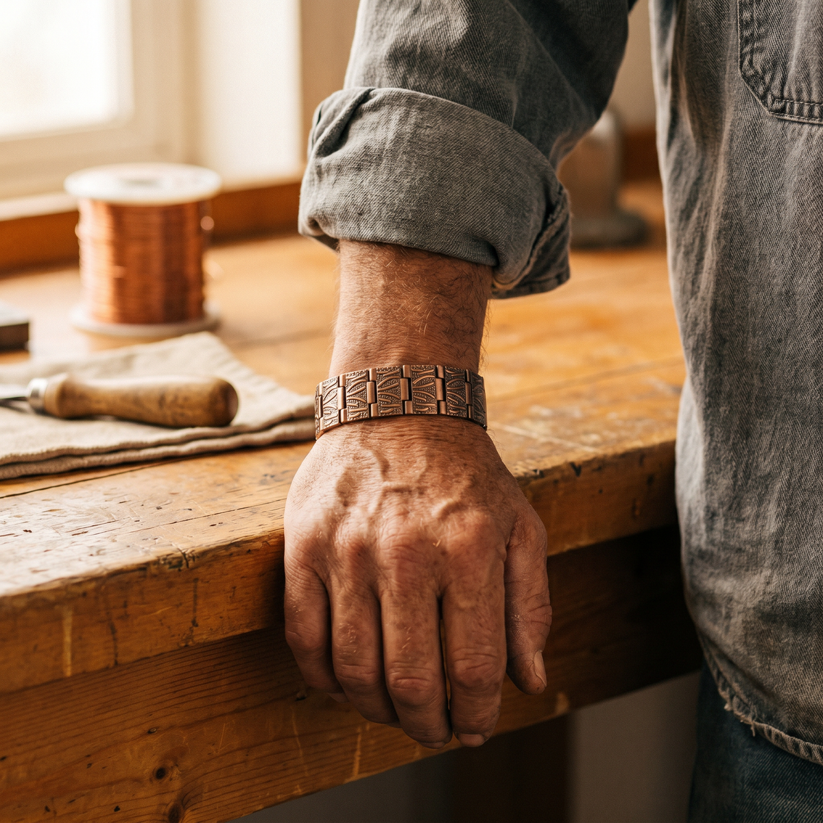Grit | Bracelet en cuivre pour hommes
