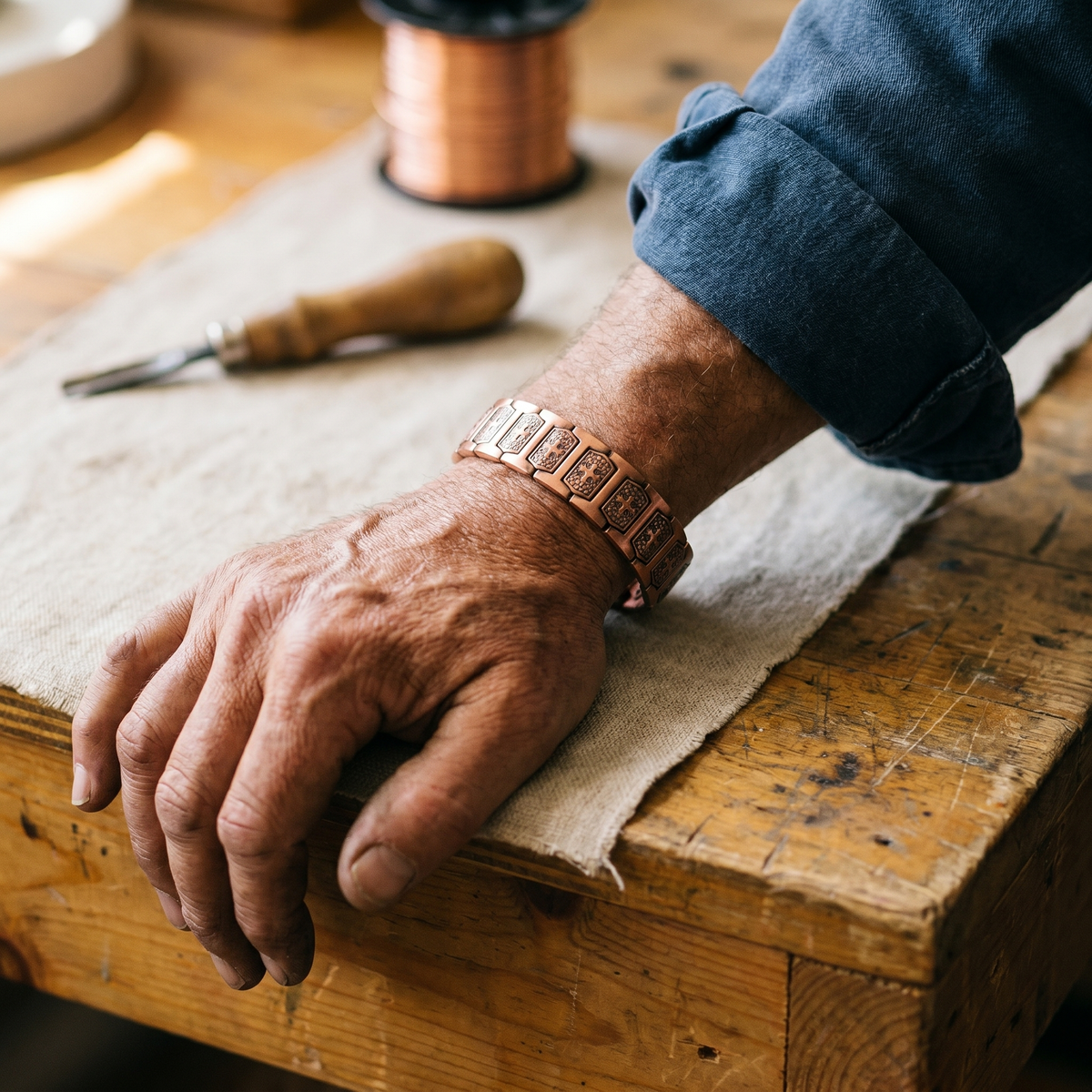 Gale | Bracelet en cuivre pour hommes