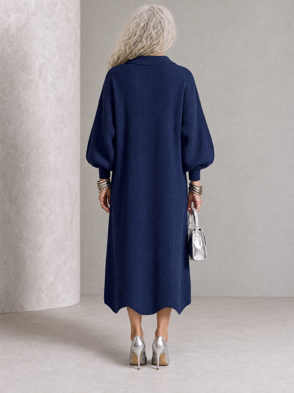 Sienna | Robe longue boutonnée à manches longues