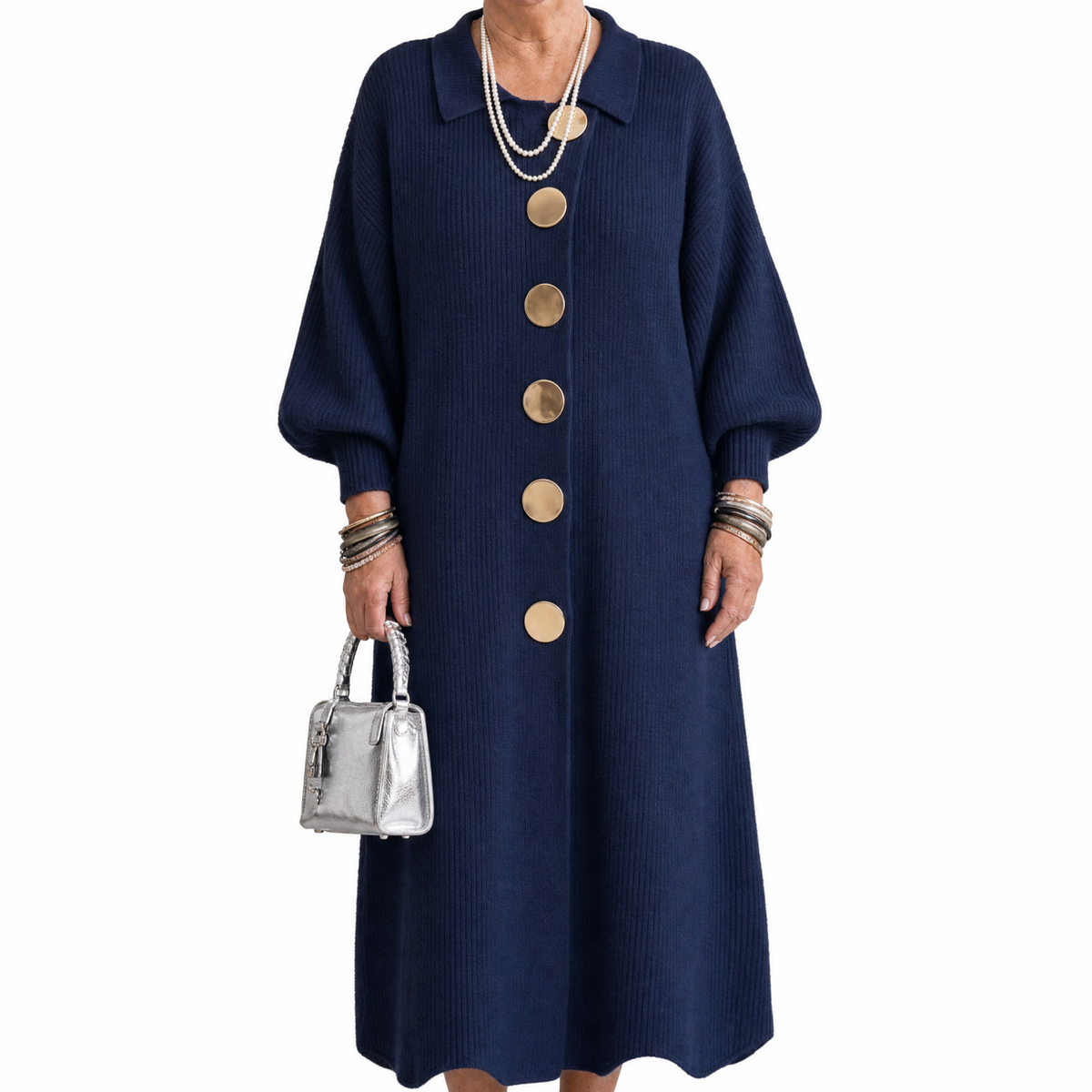 Sienna | Robe longue boutonnée à manches longues