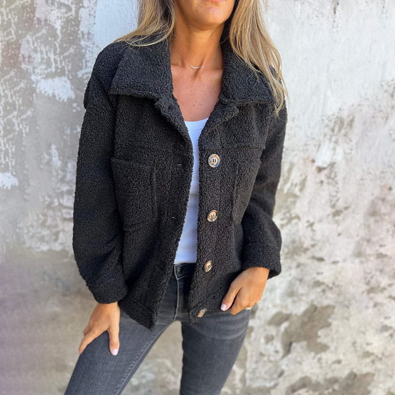 Harriet™ | Veste boutonnée en teddy tout doux